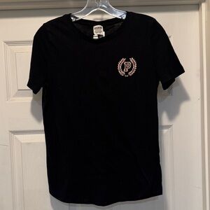 PINK Victoria's Secret Black Short Sleeve Tee